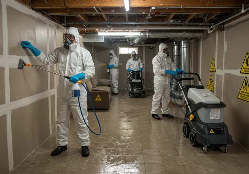 Basement Moisture Removal and Structural Drying process in Morristown, VT